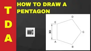 How to draw a pentagon - Engineering drawing - Technical drawing