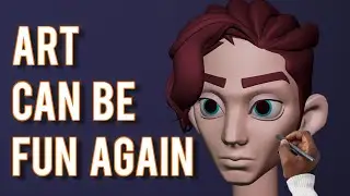 How To Have Fun Making Art Again [Digital Sculpting Timelapse in Blender 4.0]