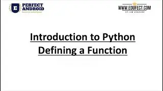 Perfect Python - Lesson C1#1 - Defining a Function in Python