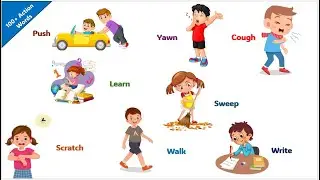 Action Words| Vocabulary for kids | Kids Preschool Learning #kidslearning #actionverbs #actionwords
