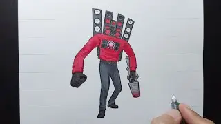 How to draw Titan Speakerman