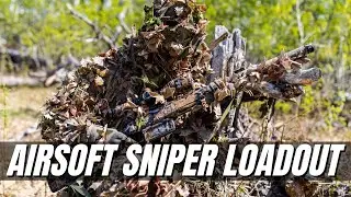 My Airsoft Ghillie Sniper Loadout | Kicking Mustang Ghillie Suit