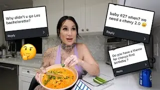 SPICY CARBONARA NOODLES MUKBANG Q&A🔥 *MOST ASKED QUESTIONS* 🫣👀