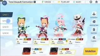 Blue Archive - Chesed (Indoor Warfare) Insane 2-Team clear (Global EU) 23.296m