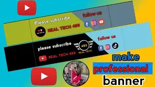 how to make professional banner for YouTube on mobile pixellab