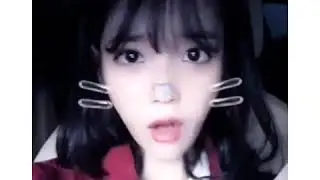 Jungkook does IU's famous Aegyo