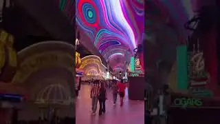 Walking at Fremont experience downtown Las Vegas Nevada
