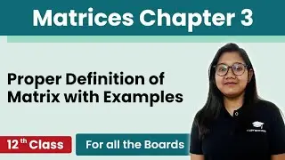 Proper Definition of Matrix | Rows and Columns | Class 12th Board | Jyoti Prajapat #maths #12thclass