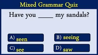 Mixed Grammar Quiz 24:  Can You Score 10/10?