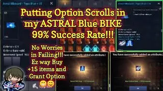 Cabal Mobile PH - Putting / Setting Option Scroll in my Astral Bike (Blue) +15 99% Success Rate 😊