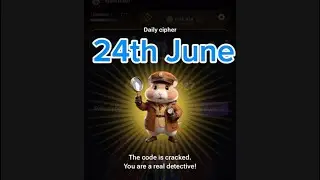 Hamster Kombat Daily cipher for today 24th June