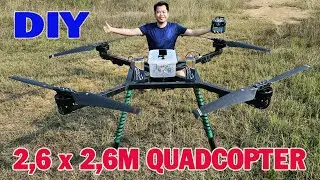 I Built a Giant 2.6M Quadcopter Drone RC with 3000W Brushless Motors