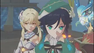 Playing Genshin Impact lantern event