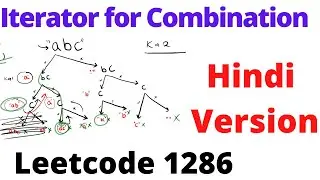 Iterator for Combination | leetcode 1286 | Hindi