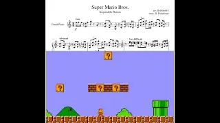 Super Mario Bros  Medley Impossible Remix  Sheet Music Tutorial / Музыка из игры Марио ноты пианино
