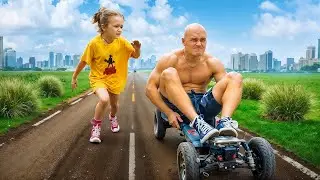 Extreme Chase on an ELECTRIC SKATEBOARD!
