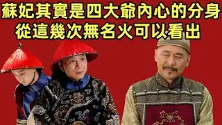 蘇妃其實是四大爺內心的分身，從這幾次無名火可以看出【小胖妮子撩後宮】