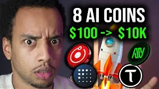 TOP 8 AI CRYPTO COINS I'M BUYING FOR 100X GAINS IN 2024!!!! (massive potential!)