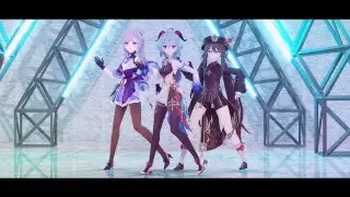 【Genshin Impact MMD/2K/60FPS】Ganyu & Hu Tao & Keqing【Dance Robot Dance】