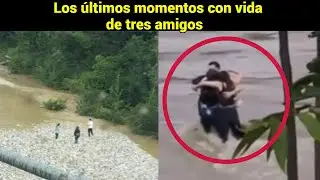 Amigos se abrazan antes de arrastrados por la corriente de un río al norte de Italia
