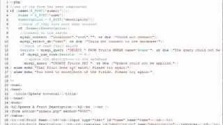 PHP : Update the information in a MYSQL database