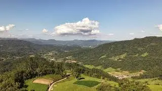 DJI mini 5 PRO drone flight over a hill in Pomerode.