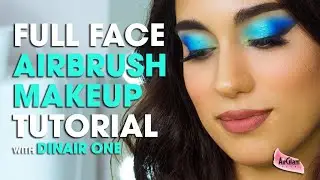 Summer Blue Smokey Liner Airbrush Makeup Tutorial With Dinair One /Trucco Aerografo Blu Estate