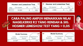 Cara paling ampuh menaikkan nilai Nagelkerke R Square dan Hosmer Lemeshow test data sekunder |Part 1