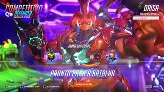 Overwatch 2 gravado no ps4 - jogando de Orisa no modo competitivo