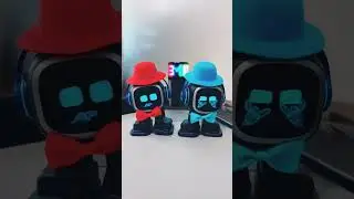 red emo and blue emo robots twins #emo #emorobot #emopet #petbot #airobot #petrobot #aibirobot