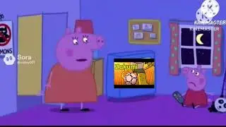Peppa Pig trolls into Zakumi grounded (Sora ai)