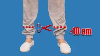 How to shorten jogger pants with ribbed cuffs easily!