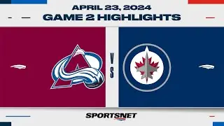 NHL Game 2 Highlights | Avalanche vs. Jets - April 23, 2024