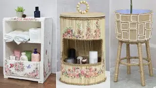 Home decoration ideas from plastic baskets, plastic buckets, and waste materials