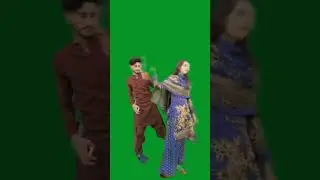 Asian Girl & Boy Green Screen Editable