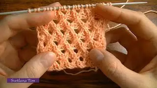 Мелкий АЖУРНЫЙ УЗОР Сетка для топа, джемпера, схема узора. УЗОРЫ СПИЦАМИ / Вязание спицами № 215