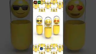 3D Emoji Capsule Model using Illustrator and Dimension 