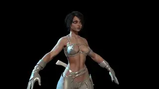 Девушка с ножами ,стрим по проджекту текстуры тела