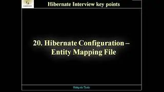 HB20. Hibernate Framework - Entity Mapping Configuration File
