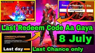 FREE FIRE REDEEM CODE TODAY | 8 JULY | REDEEM CODE FREE FIRE | FF REDEEM CODE TODAY 8 JULY