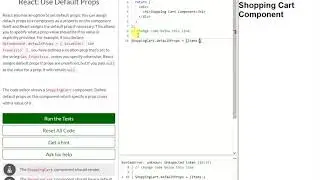 REACT: Use Default Props (16)