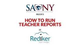 How to Run Teacher Reports on Rediker