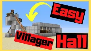How To Build A Easy Villager Trading Hall [TUTORIAL]