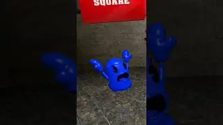 A Pac-Man Ghost gets Squashed by a Block (#shorts)
