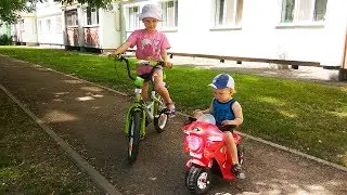 ЭЛЕКТРОМОБИЛЬ Детский МОТОЦИКЛ Kreiss Тестирование на улице Children's Electric Car