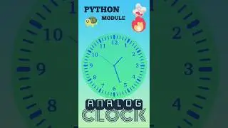 How to make CLOCK with Python 🐢 (Is it working???) #coding #viral #turtle #python #shots