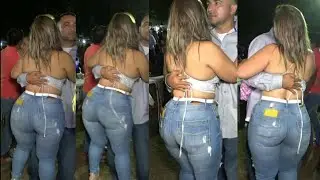 WOW Q Mujer Tan BELLA Esta D Jeans Azul Sus CURVAS Te ENCANTARAN Q Chulo Se Baila ABRAZADITOS