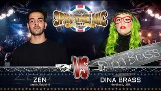 Zen vs Dina Brass Full Battle | Spin The Mic 2017