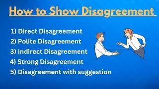How to Show Disagreement in English | Other Ways To Say I Disagree