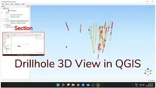 Drillhole 3D view and Section using QGIS (Tagalog)